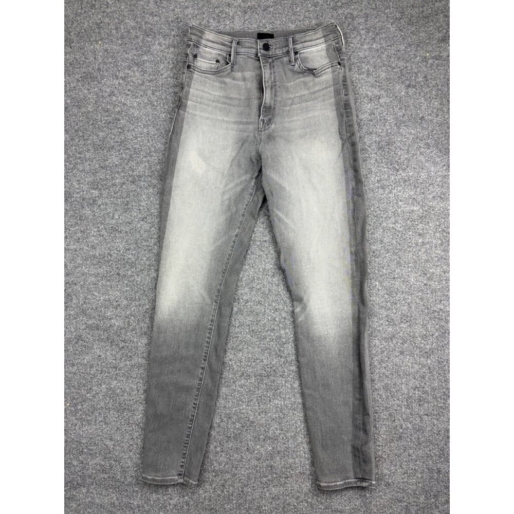 Mother The Swooner‎ Jeans Women's 28 Gray Supermoon Stripe Slim Ankle USA Made